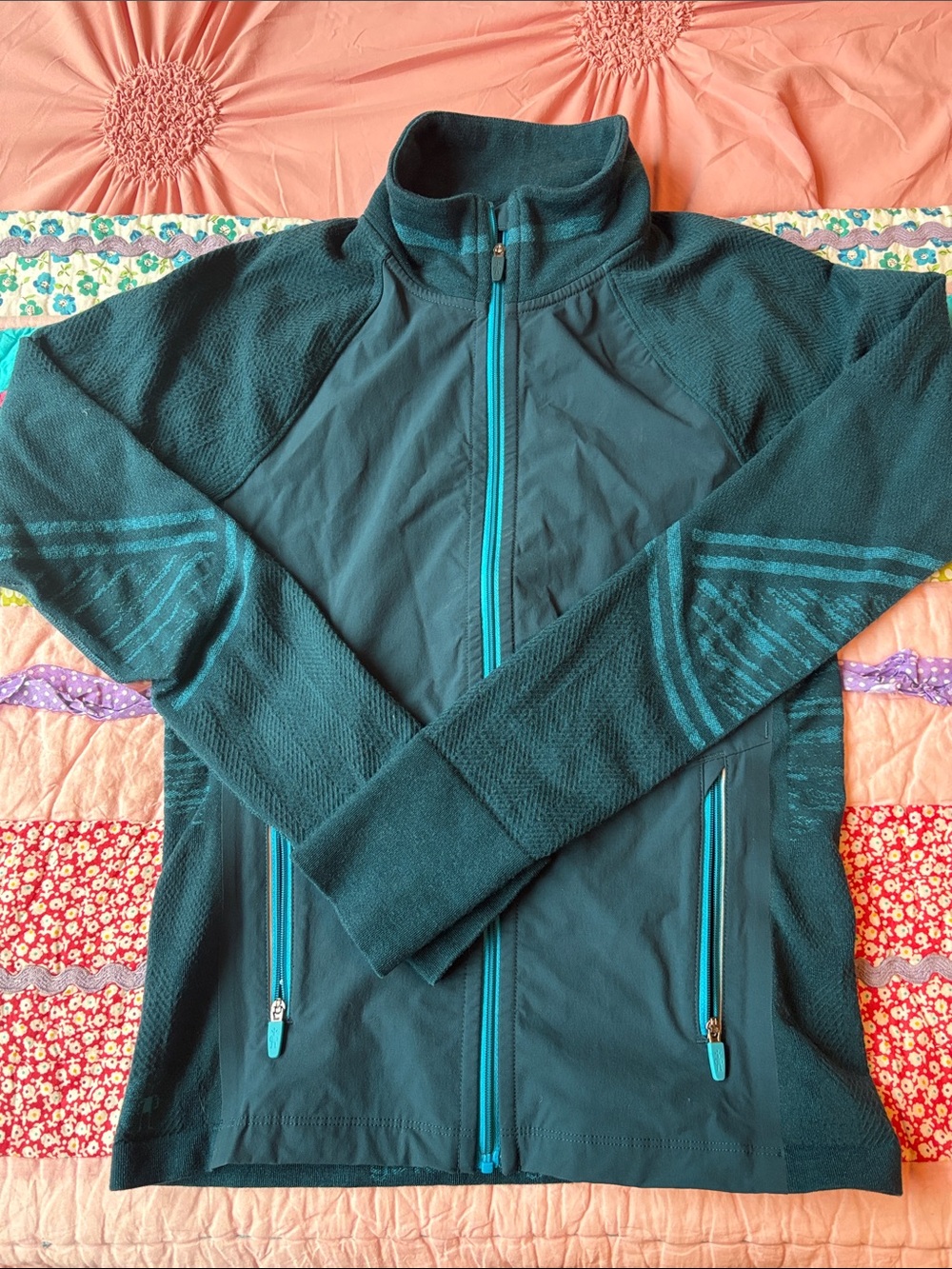 Smartwool Womens Deep Teal Full-Zip Performance Jacket XS